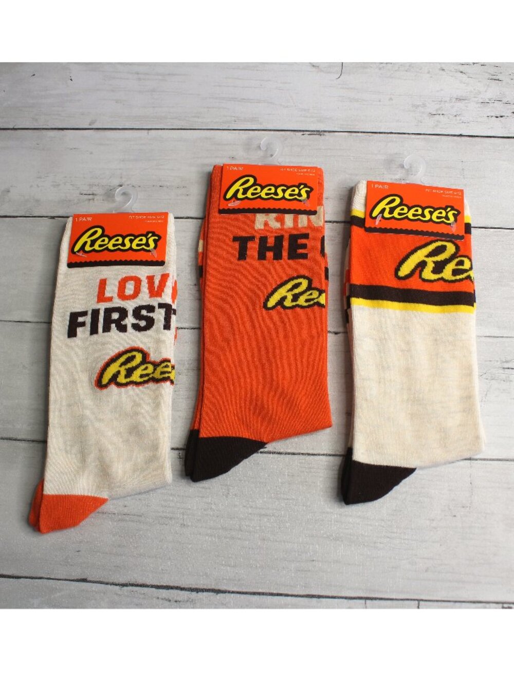 Reese's Novelty Socks Shoe Size 6-12 Unisex Men's Women's
